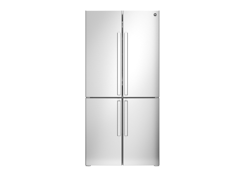 84 cm freestanding cross-door refrigerator stainless steel + 901600