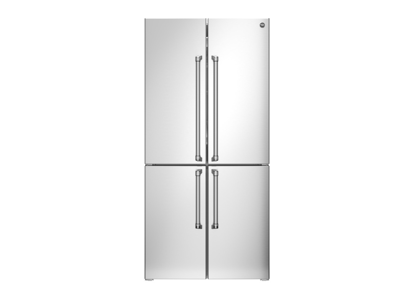 84 cm freestanding cross-door refrigerator stainless steel + 901600