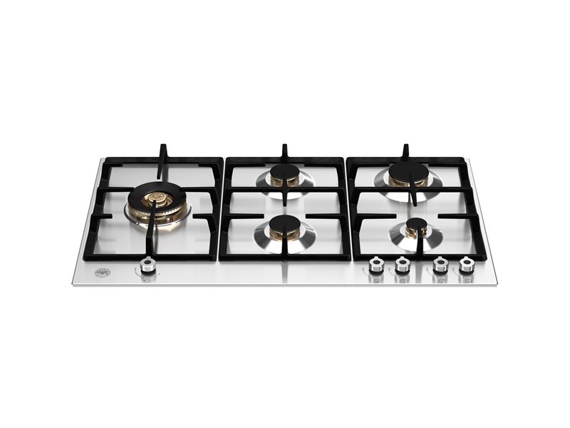 90 cm Gas hob with lateral dual wok