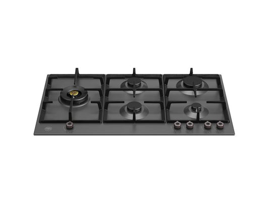 90 cm Gas hob with lateral dual wok