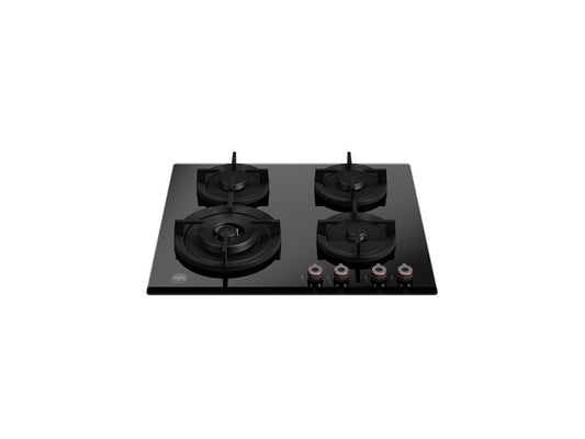60cm gas on glass hob with lateral wok