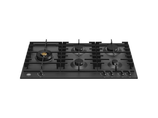 90 cm Gas hob with lateral dual wok