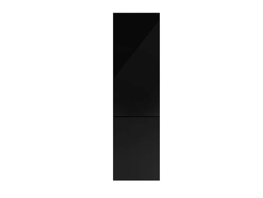 60 cm freestanding bottom mount refrigerator, black glass