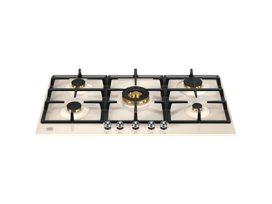 90 cm Gas hob with central dual wok
