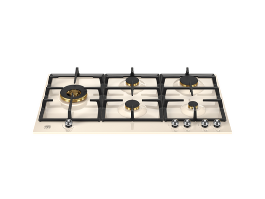 90 cm Gas hob with lateral dual wok