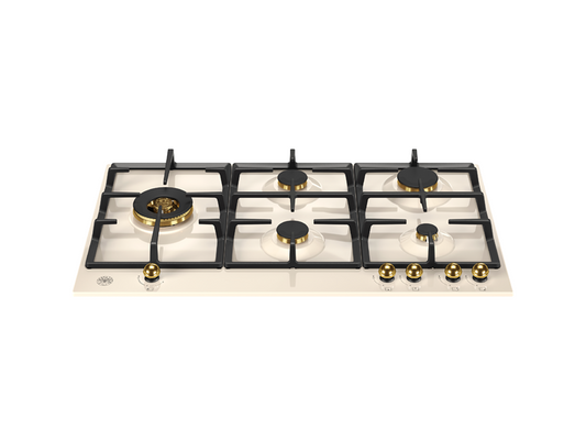 90 cm Gas hob with lateral dual wok
