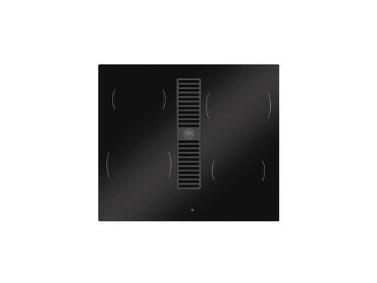 60 cm induction hob with integrated hood