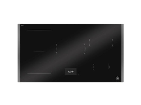 90 cm Induction Hob with Metal Frame, 5 cooking zones, TFT display
