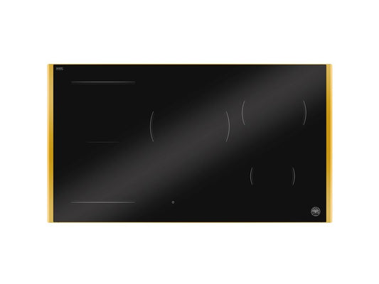 90 cm Induction Hob with Metal Frame, 5 cooking zones, hidden white LED slider