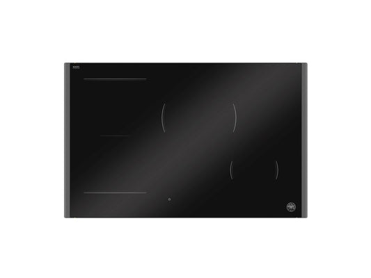 78 cm Induction Hob with Metal Frame, 4 cooking zones, hidden white LED slider
