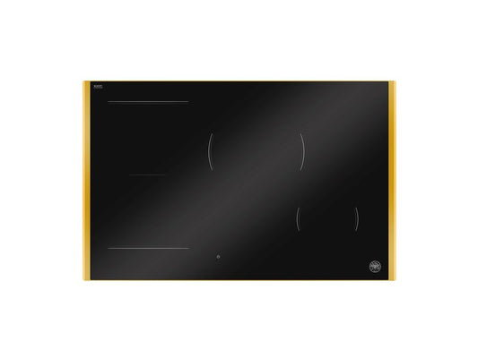 78 cm Induction Hob with Metal Frame, 4 cooking zones, hidden white LED slider