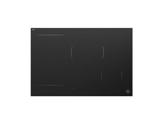 78 cm Induction Hob, 4 cooking zones, hidden white LED slider, black matt